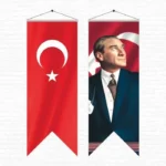 Atatürk Posteri 1No ve Türk Bayrağı Kırlangıç 50x150 cm